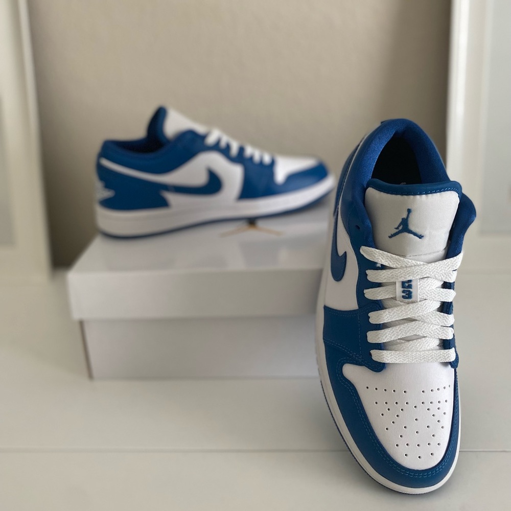 ✨Host Pick!✨ NWT - Women’s Air Jordan 1 Low - White/Dark Marina Blue